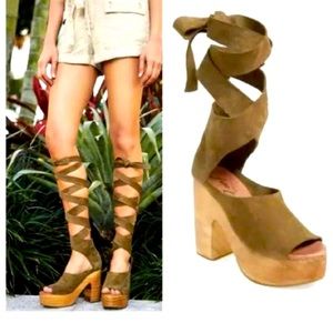 Free People Wrap up High Clog Platforms